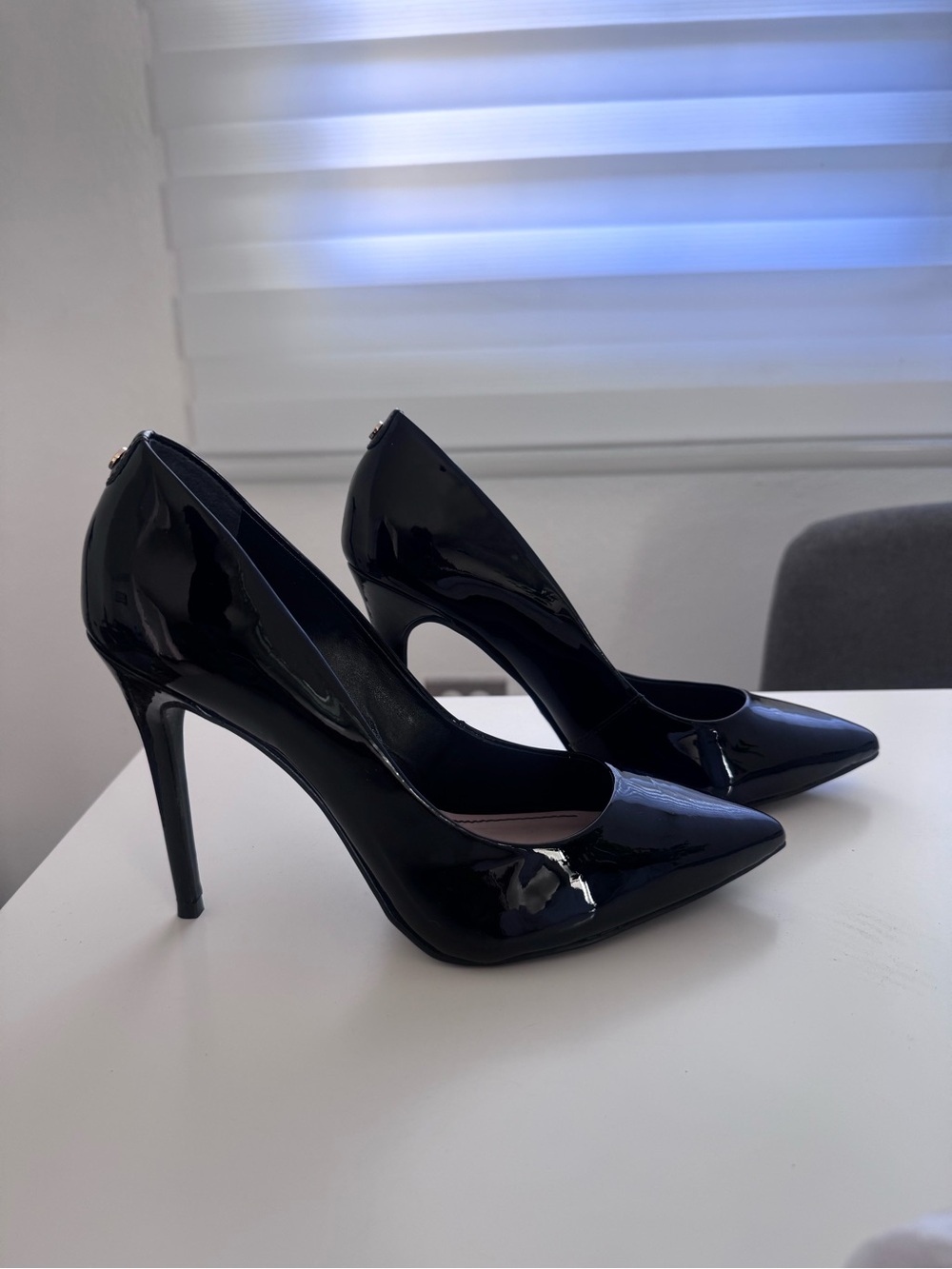 Sleek Black Patent Pointed-Toe Stiletto Pumps